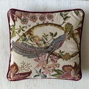 Pretty Tapestry Pillow/Small Square Decorative Pillow